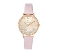 Go Girl 699534 - Reloj de mujer, acero dorado, rosa, piel rosa