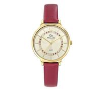 Go Girl 699545 - Reloj para mujer, acero dorado, piel, color rojo