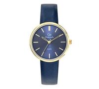 Go Girl Reloj Mujer Acero Dorado Cuero Azul 699518