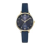 Go Girl Reloj Mujer Acero Dorado Cuero Azul 699951, correa