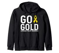 Go Gold Childhood Cancer Awareness Support Items Gifts Sudadera con Capucha