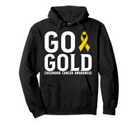 Go Gold Childhood Cancer Awareness Support Items Gifts Sudadera con Capucha
