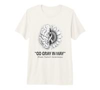 Go Gray in May Brain Tumor Awareness Brain Cancer Camiseta Premium