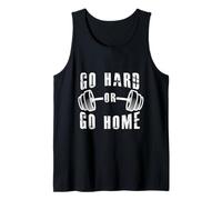 Go Hard Or Go Home Gym Motivación Entrenamiento Levantamiento Fitness Camiseta sin Mangas