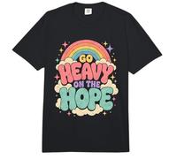Go Heavy On The Hope Retro Rainbow, Lindo, Motivacional y Feliz Comfort Colors Adult Heavyweight T-Shirt
