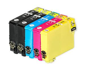 Go Inks 1 Juego de 4 Cartuchos de Tinta Negra Extra para reemplazar T2996+2991 (Serie 29XL), Compatible con impresoras Expression Home (5 tintas), Negro, Cian, Magenta, Amarillo, Alta