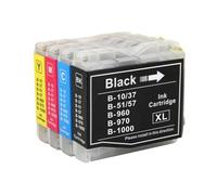 Go Inks 1 Juego de 4 Cartuchos de Tinta para reemplazar Brother LC970 y LC1000 Compatible/no OEM para impresoras Brother DCP, MFC, FAX (4 tintas), Negro, Cian, Magenta, Amarillo, Alta Capacidad