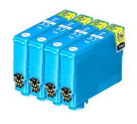 Go Inks 4 Cartuchos de Tinta Cian compatibles para reemplazar T1632 (Serie 16XL) para Epson WF2010W, WF2110W, WF2510WF, WF2520NF, WF2530WF, WF2540WF, WF2630WF, WF2650DWF, WF2660DWF, WF2750, WF27777