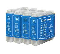 Go Inks 4 Cartuchos de Tinta Cian sustituir a Las impresoras Brother LC970C y LC1000C, no OEM, para impresoras DCP, MFC y FAX, Alta Capacidad