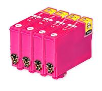 Go Inks 4 Cartuchos de Tinta Magenta compatibles con Epson WF2010W, WF2110W, WF2510WF, WF2520NF, WF2530WF, WF2530WF, WF2540WF, WF2630WF, WF2650DWF, WF2660DWF, WF2750, WF277777 50 DWF