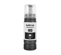 Go Inks Botella de Tinta Negra Compatible 103Bk de Repuesto para impresoras Epson EcoTank, 70 ml