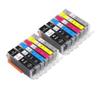 Go Inks Cartuchos de Tinta compatibles con PGI-530 y CLI-531 XL - Paquete de 12 recambios para Canon PIXMA TS8750 y TS8751-23 ml/22 ml - Alta Capacidad - 530 531 XL Multipack - 2 Juegos