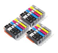 Go Inks Cartuchos de Tinta compatibles con PGI-530 y CLI-531 XL - Paquete de 18 recambios para Canon PIXMA TS8750 y TS8751-23 ml/22 ml - Alta Capacidad - 530 531 XL Multipack - Juego de 3 Unidades