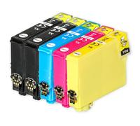 Go Inks E-1636/1631 - Juego de Cartuchos de Tinta compatibles con Epson Expression Workforce (5 Unidades), Color Negro Extra