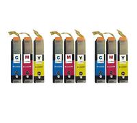 Go Inks Juego de 3 Cartuchos de Tinta para reemplazar Brother LC223 C/M/Y Compatible/no OEM para impresoras Brother DCP y MFC (9 tintas), Capacidad estándar