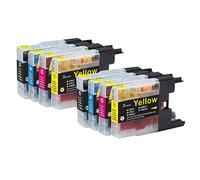 Go Inks - Juego de 4 Cartuchos de Tinta para reemplazar LC1280XL compatibles con impresoras MFC (8 tintas), Negro, Cian, Magenta, Amarillo, Alta Capacidad