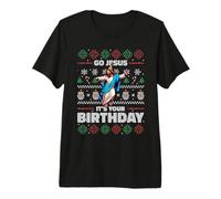 GO Jesus It's Your Birthday Fun Ugly Christmas Sweater Meme Camiseta Premium