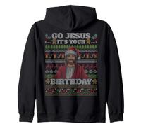 Go Jesus It's Your Birthday Funny Christian Feo Navidad Sudadera con Capucha