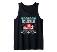 Go Jesus It's Your Birthday Ugly Christmas Sweater Christian Camiseta sin Mangas