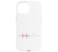 Go-Karts Carreras Bandera Carro Go-Kart Kart Racing Latido del corazón Carcasa para iPhone 15