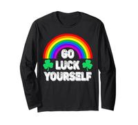 Go Luck Yourself Funny Día de San Patricio Manga Larga