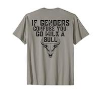 Go Milk A Bull Funny If Genders Confuse You Cita Vintage Camiseta