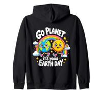 Go Planet Es tu Día de la Tierra 2026 Groovy Teacher Sudadera con Capucha