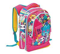 GO POP - Mochila extensible - con 3 gráficos frontales intercambiables y Pop-Up, 3 compartimentos con cremallera, respaldo y tirantes acolchados, apto para la escuela primaria, 31 l x43 h x17,5 p cm,