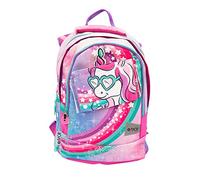 GO POP - Mochila extensible - con 3 gráficos frontales intercambiables y Pop-Up, 3 compartimentos con cremallera, respaldo y correas acolchadas, apta para la escuela primaria, 31 l x 43 h x 17,5 p cm