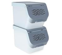 Go Practic Caja de almacenamiento para cocina, almacenamiento de frutas, verduras, utensilios de cocina, contenedores, patatas, cebolla, ajo, patatas, tapa de extracción, accesorios de cocina, 2