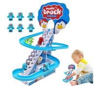 Go Racer Track Toy - Juguetes eléctricos para escaleras | Juego de, Diapositiva para niños | Juguete Deslizante para niños y niñas de 3 a 8 años de Navidad, cumpleaños