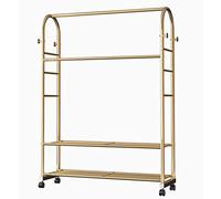 Go Rolling - Perchero con 2 estantes para zapatos, organizador de ropa que ahorra espacio para tiendas, salas de estar y dormitorios, ideal para sombreros, zapatos y accesorios.