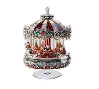 Go Round Ornament,Festive 2D Flat Christmas Collectible Decoration - Winter Holiday Horse Party Decor | for Window Festival Party Store Display