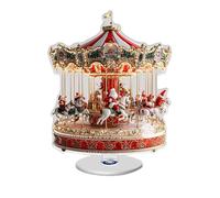 Go Round Ornament, Traditional 2D Acrylic Merry-Go-Round Horse Christmas Decoration for Window, Festival Parties, Store Displays, and Holiday Home Decor