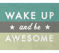 GO Saltar en el Lago Despertar y ser Awesome Canvas, Multicolor, 40 x 50 cm