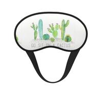 Go Sit On A Cactus, máscara para dormir, antifaz para ojos, diseño ligero y opaco, ultra suave y cómodo para hombres y mujeres