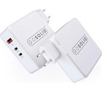 GO SOLID! - Adaptador USB de 3 puertos 100W (USB A + USB C + USB C)