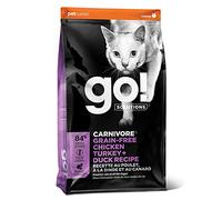 Go! Solutions Fórmula de carnívoro sin Cereales para Gatos, Pollo, con Pavo y Pato, Bolsa de 3,7 kg