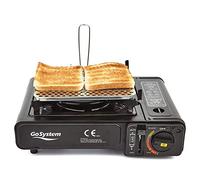 Go System Camping & Outdoor Tostadora para cocinas de gas y gasolina, plegable, acero inoxidable, plata, talla única