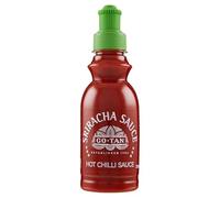Go-Tan, Salsa Sriracha, Condimento de Chile Picante, 54 por ciento Chile Rojo, Sabor Picante, 215 ml