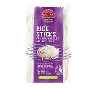 Go-Tan - Tallarines de Arroz, Pad Thai Noodles, Tallarin Grueso, Ideal para Wok, Ensaladas y Sopas, 5mm - 250g