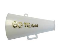 Go Team Megaphones 1.5 pulgadas (muchos colores) (blanco/dorado, paquete de 3 piezas)