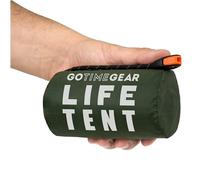 Go Time Gear Life Tent Emergency Survival Shelter - 2 Person Emergency Tent - Use As Survival Tent, Emergency Shelter, Tube Tent, Survival Tarp - Includes Survival Whistle & Paracord
