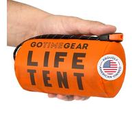 Go Time Gear Life Tent Emergency Survival Shelter - 2 Person Emergency Tent - Use As Survival Tent, Emergency Shelter, Tube Tent, Survival Tarp - Includes Survival Whistle & Paracord