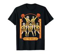 Go to Hell! Skull Cheerleader Retro Funny Adult Humor Camiseta