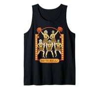 Go to Hell! Skull Cheerleader Retro Funny Adult Humor Camiseta sin Mangas