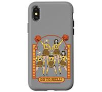 Go to Hell! Skull Cheerleader Retro Funny Adult Humor Carcasa para iPhone X/XS