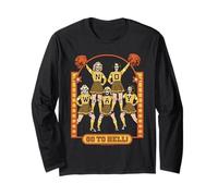 Go to Hell! Skull Cheerleader Retro Funny Adult Humor Manga Larga