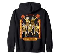 Go to Hell! Skull Cheerleader Retro Funny Adult Humor Sudadera con Capucha