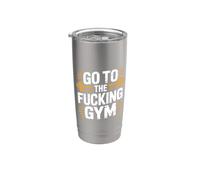 Go To The Fucking Gym Funny Bodybuilding Vaso térmico de acero inoxidable de doble pared